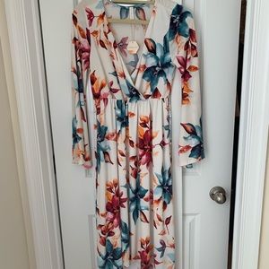 Pinkblush High-Low Faux Wrap Dress